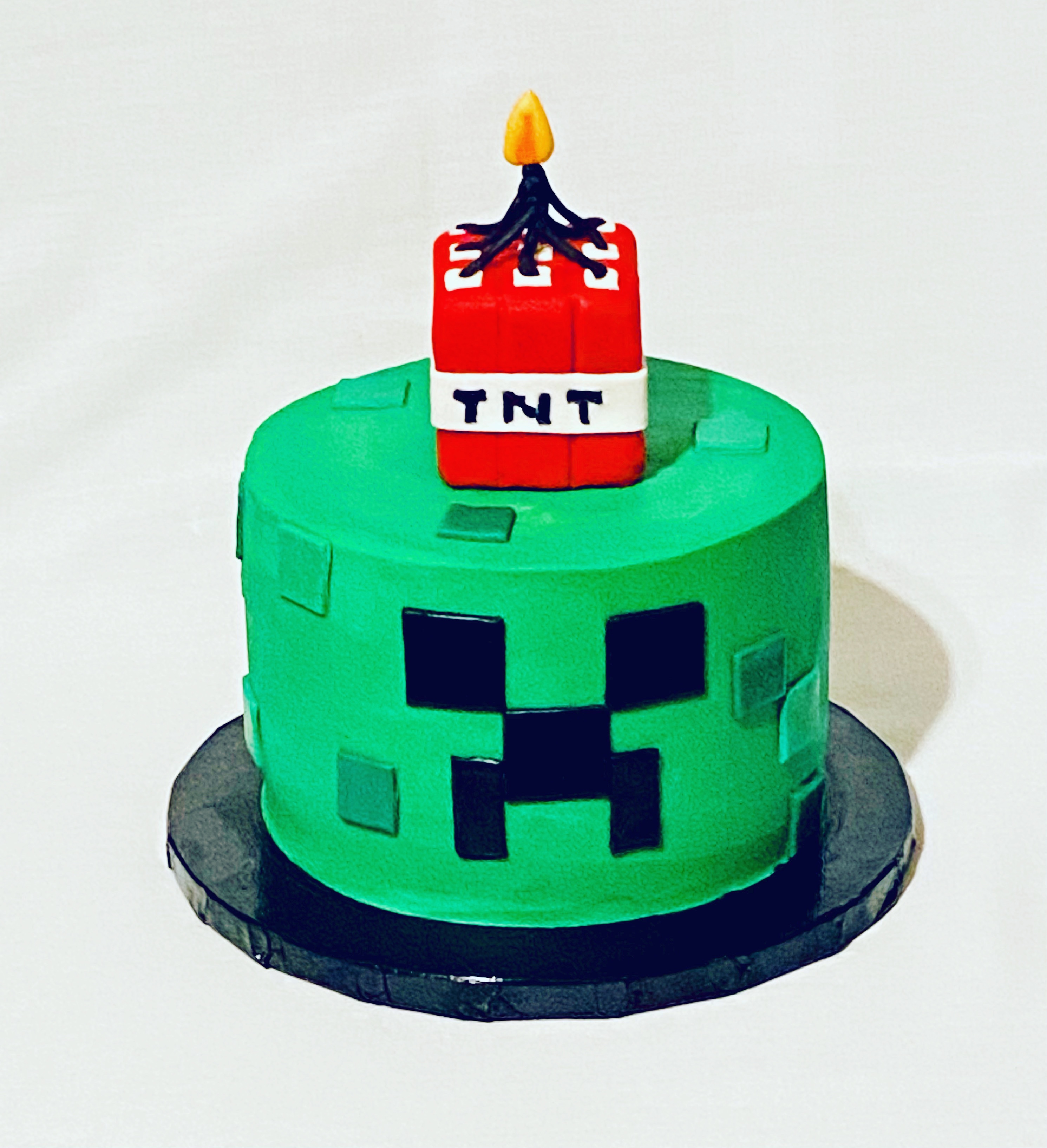 This Minecraft Creeper cake even  Special Occasion Cakes  Facebook